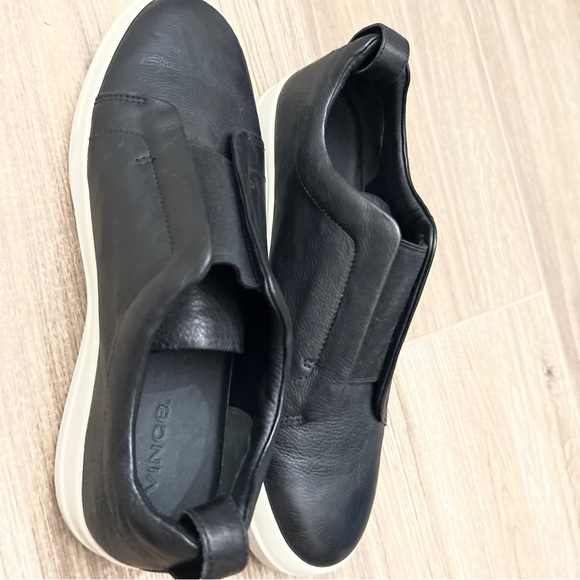 Vince Mens Slip-On Shoes Black Leather Round Toe 9.5M EUR 43 main image 5